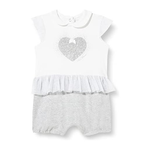 Chicco pagliaccetto a maniche corte per bambina set di pigiama, bianco, 1 months bimba