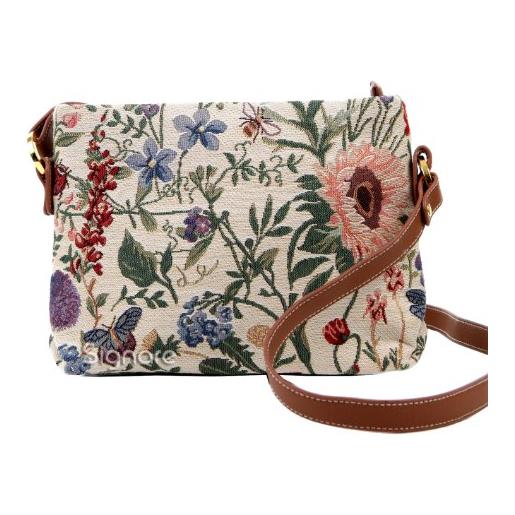 Signare tapestry arazzo borsa a tracolla donna, borsa a spalla donna, crossbody bags con disegni da giardino (alice nel paese delle meraviglie)