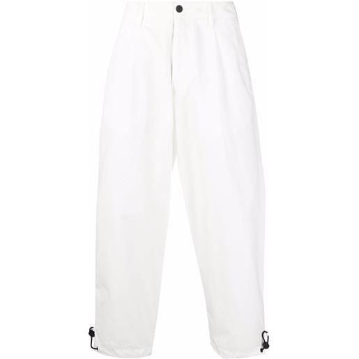 Emporio Armani pantaloni con orlo elasticizzato - bianco