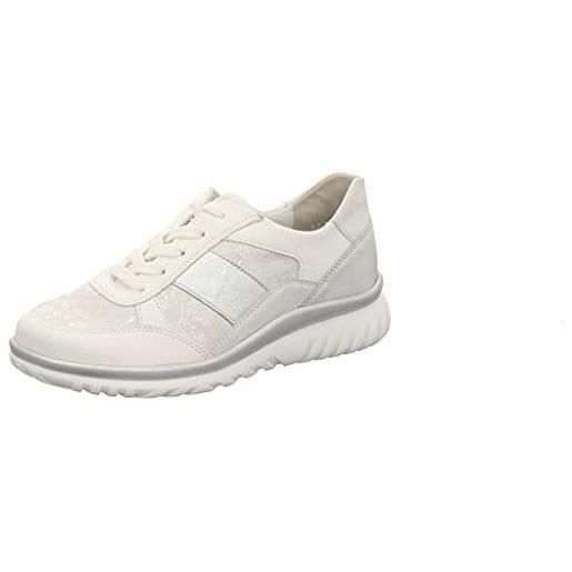 Semler lena, scarpe da ginnastica basse donna, bianco (weiss/silber 101), 38 eu