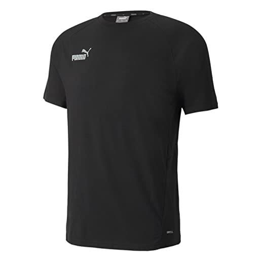 PUMA teamfinal-maglietta casual, shirt uomo, black, l