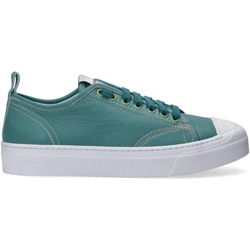 Stokton sneaker 320 pelle verde acquamarina