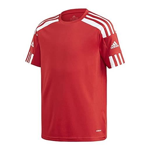 adidas squadra 21 short sleeve jersey t-shirt, team power red/white, 116 unisex - bambini e ragazzi