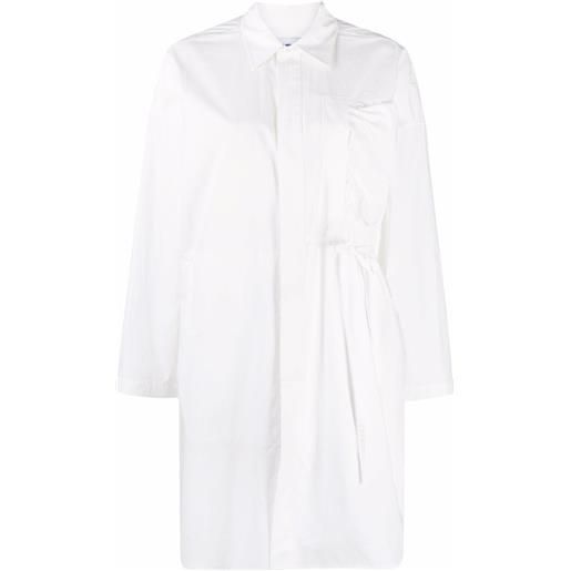 AMBUSH oversized waist-tie shirt dress - bianco