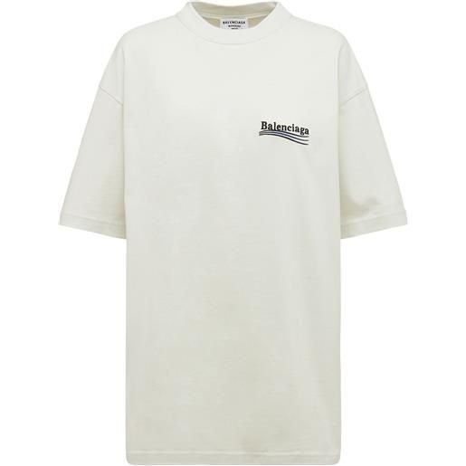 BALENCIAGA t-shirt oversize in cotone con ricami