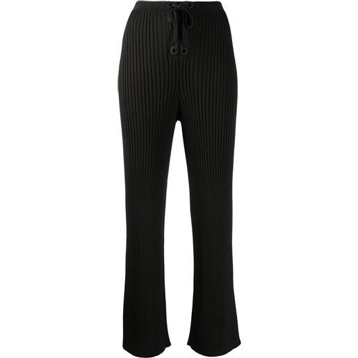 Dion Lee pantaloni a coste - nero