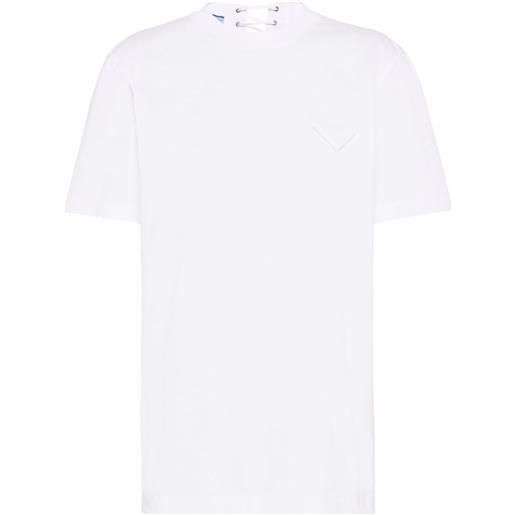 Prada t-shirt con lacci - bianco