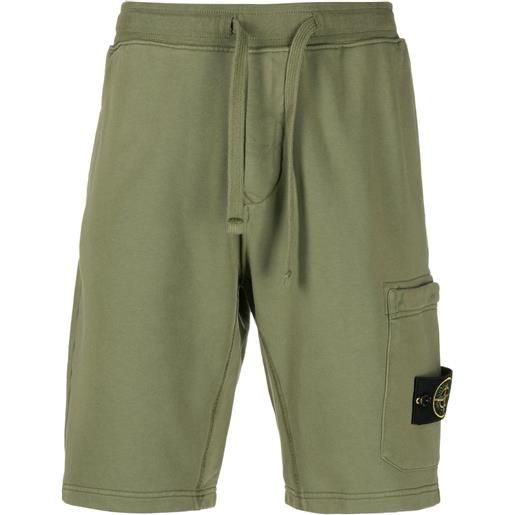 Stone Island shorts sportivi con logo - verde