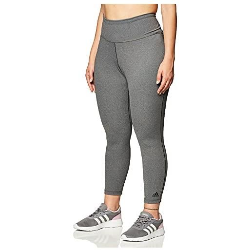 adidas bt solid 7/8 leggings sportivi, donna, dark grey heather, 4x