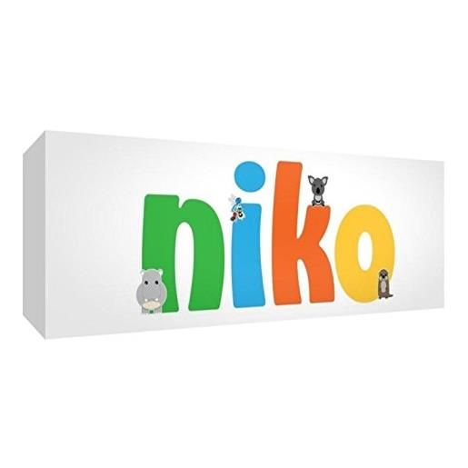 Little Helper niko-515blk-15de - tokie per neonato, con diamante lucido, personalizzabile, con nome di ragazzo niko, piccolo, 5 x 15 x 2 cm