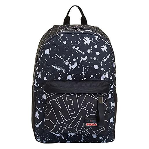 Seven ischoolpack, cool type, nero, con power bank integrato, scuola e tempo libero