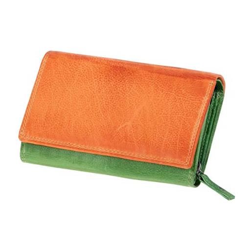 MIKA mika accessori da viaggio- portafogli, ca. 15 x 10,5 4 cm, grün - orange