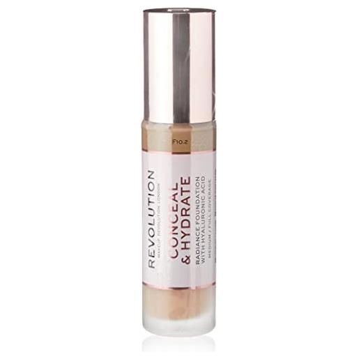 Makeup Revolution, conceal & hydrate foundation, f10.2, 23ml