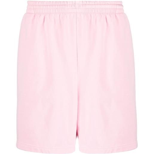 Balenciaga shorts sportivi con stampa - rosa