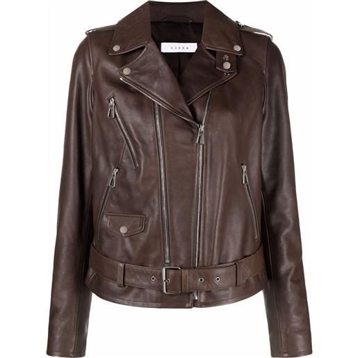 Liska giacca biker con cintura - marrone