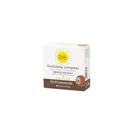 Farmaderbe dna protection fondotinta bronzo spf 15 compatto matt 9 ml