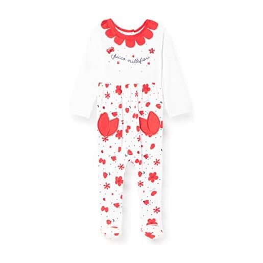 Chicco tutina con apertura entrogamba per neonata set di pigiama, bianco, 6 mesi bimba