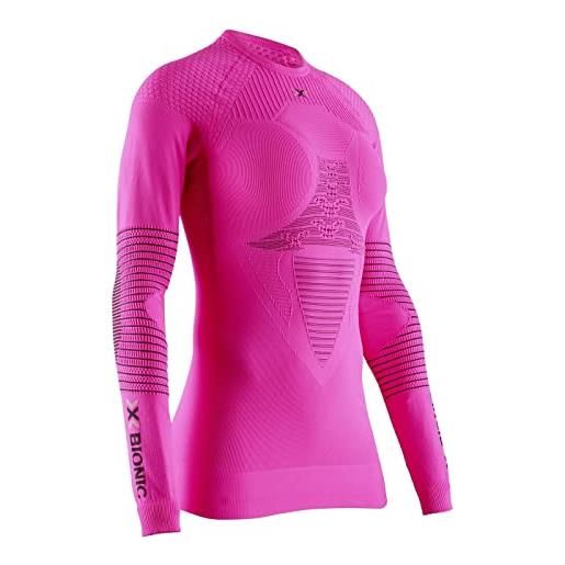 X-Bionic x bionic X-Bionic energizer 4.0 shirt long sleeves funzionale maglia sportiva base layer fitness training jogging donna, donna, neon flamingo/anthracite, xl