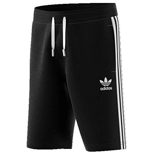 adidas fleece shorts - pantaloncini da bambino (1/2), bambino, pantaloncini (1/2), ej3250, nero/bianco, 910a
