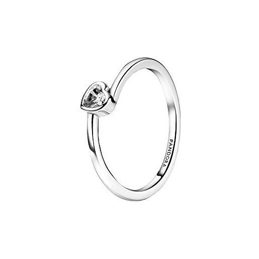 Pandora anello par0178, metallo prezioso, zircone cubico