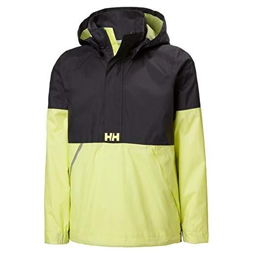 Helly Hansen giacca impermeabile da bambino active anora, unisex - bambini, giacca impermeabile, 41697, nero, 10