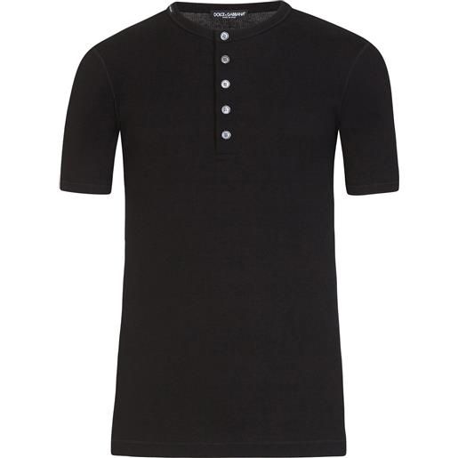 Dolce & Gabbana t-shirt con bottoni - nero