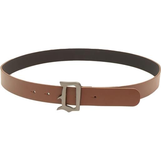 Dondup cintura in ecopelle marrone