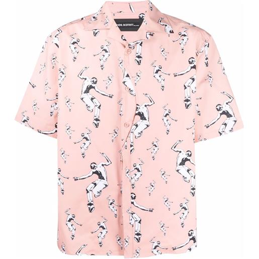 Neil Barrett camicia con stampa - rosa