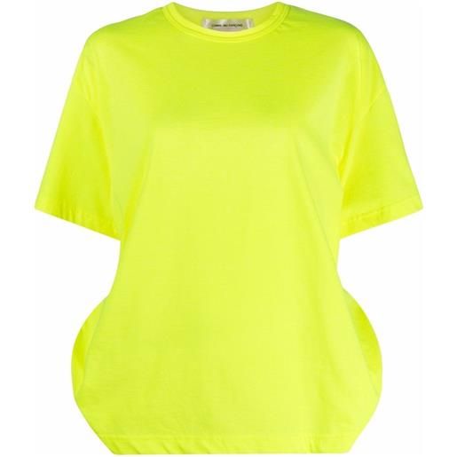 Comme Des Garçons t-shirt con dettaglio arricciato - giallo