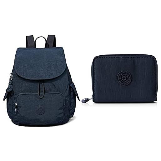 Kipling city pack s backpacks donna, grigio, 19x27x33.5 cm + creativity s, pouches/cases donna, grigio, taglia unica