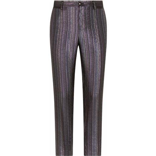 Dolce & Gabbana pantaloni sartoriali a righe - viola