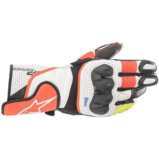 ALPINESTARS guanto lungo sp-2 v3 bianco rosso fluo nero - ALPINESTARS 3xl