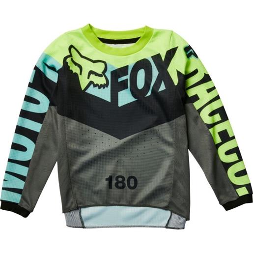 FOX maglia kids 180 trice azzurro grigio giallo fluo - FOX s