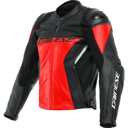 DAINESE giacca pelle racing 4 leather rosso lava nero - DAINESE 50