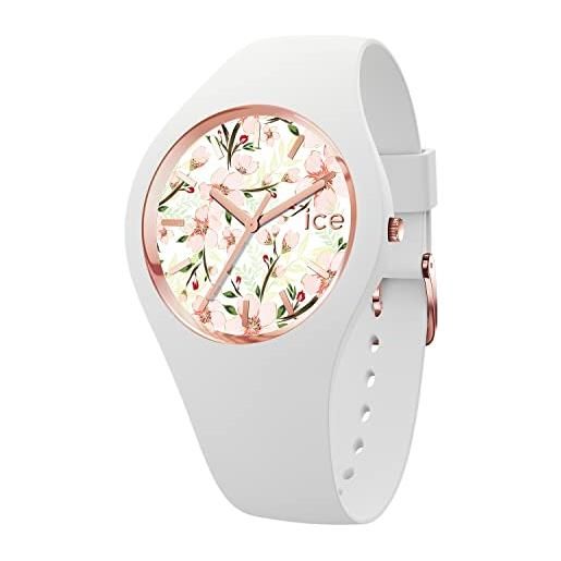 Ice-watch - ice flower white sage - orologio bianco da donna con cinturino in silicone - 020516 (medium)