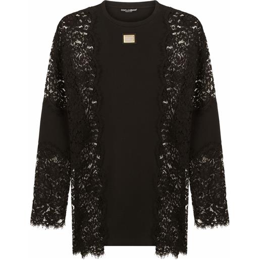 Dolce & Gabbana t-shirt a maniche lunghe - nero