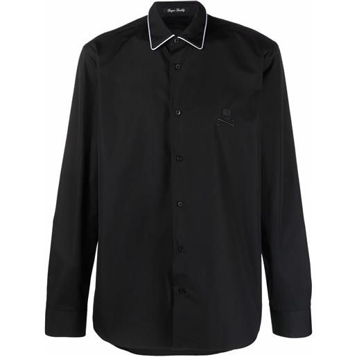 Philipp Plein camicia con logo - nero