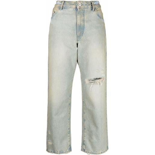 The Attico jeans a gamba ampia con effetto vissuto - blu