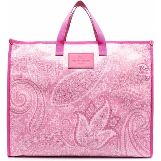 ETRO borsa tote con stampa paisley - rosa