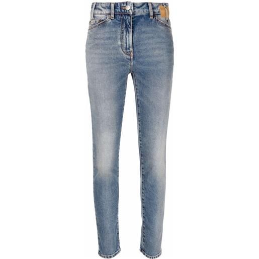 Palm Angels jeans skinny con applicazione - blu