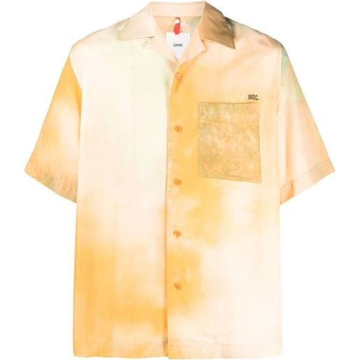 OAMC camicia con fantasia tie-dye - giallo