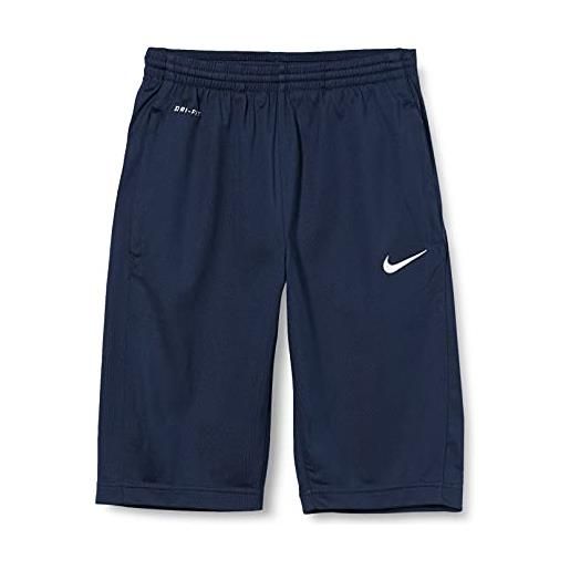 Nike libero - pantaloni a 3/4 da ragazzo, multicolore (ossidiana/bianco), l