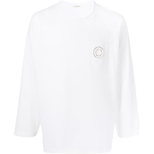 Craig Green t-shirt girocollo a maniche lunghe eyelet - bianco