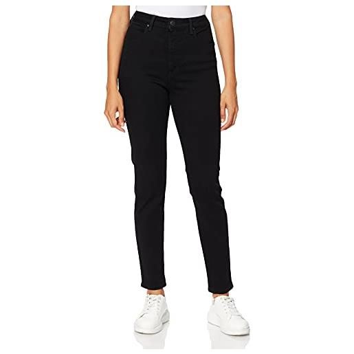 Lee super high scarlett jeans donna, nero (black rinse), 40w/31l