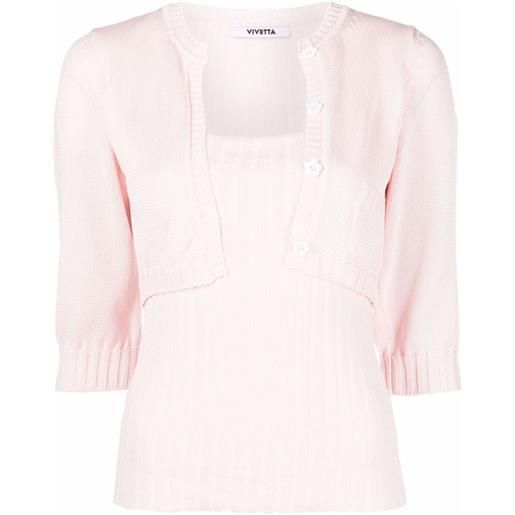 Vivetta maglione con design a strati - rosa
