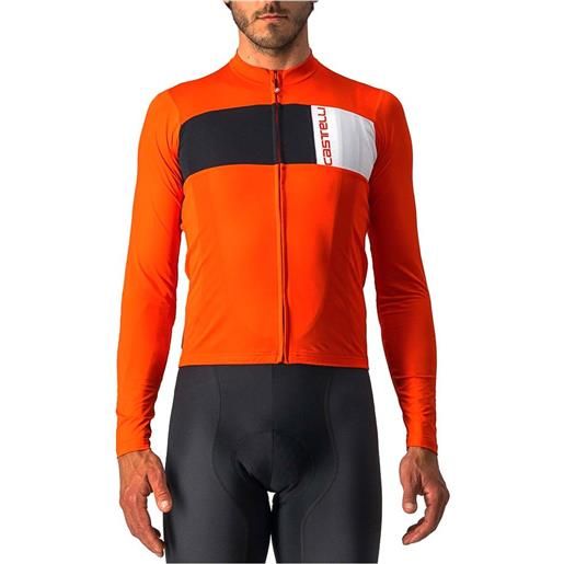 Castelli prologo 7 long sleeve jersey arancione m uomo