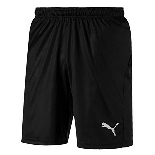 PUMA liga shorts core, pantaloncini da calcio, uomo, nero (puma black/puma white), m