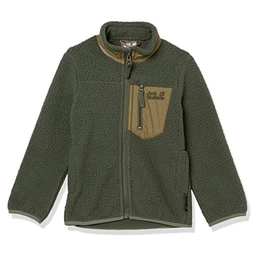 Jack Wolfskin, ice cloud, giacca in pile, thyme green. , 140, unisex-child. 