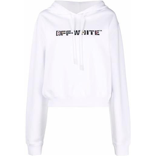 Off-White felpa con strass - bianco