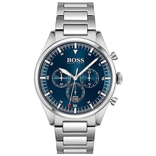 Boss orologio con cronografo al quarzo da uomo con cinturino in acciaio inossidabile argentato - 1513867